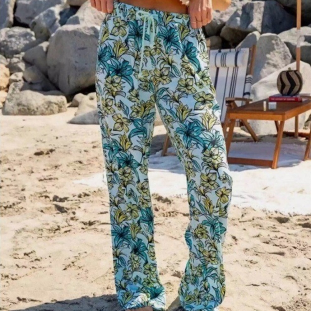 Beach Riot Blue Lagoon Beach Wide Leg Pant NWT Medium